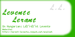 levente lerant business card